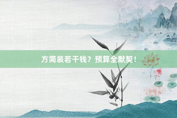 方简装若干钱？预算全默契！